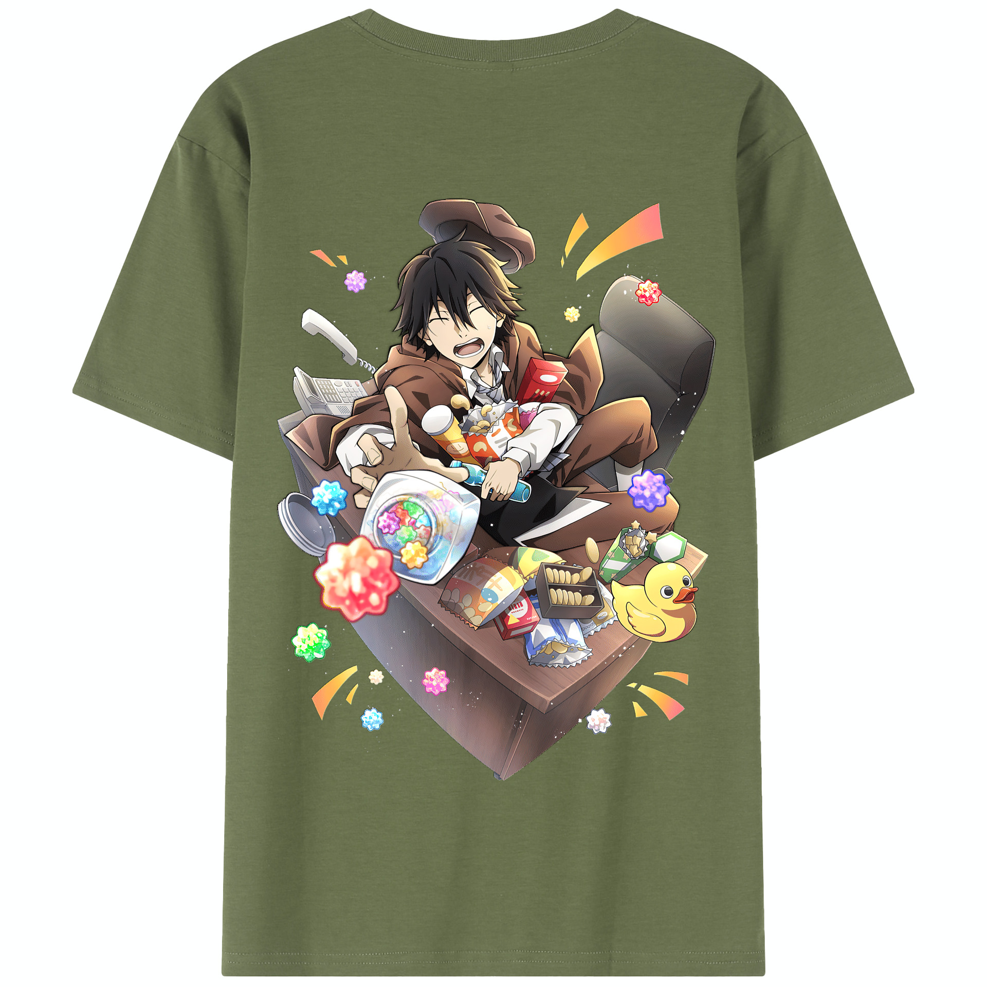 （画像用） 文豪ストレイドッグス Bungo Stray Dogs 綿100％半袖Tシャツ（背面プリント）